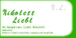 nikolett liebl business card